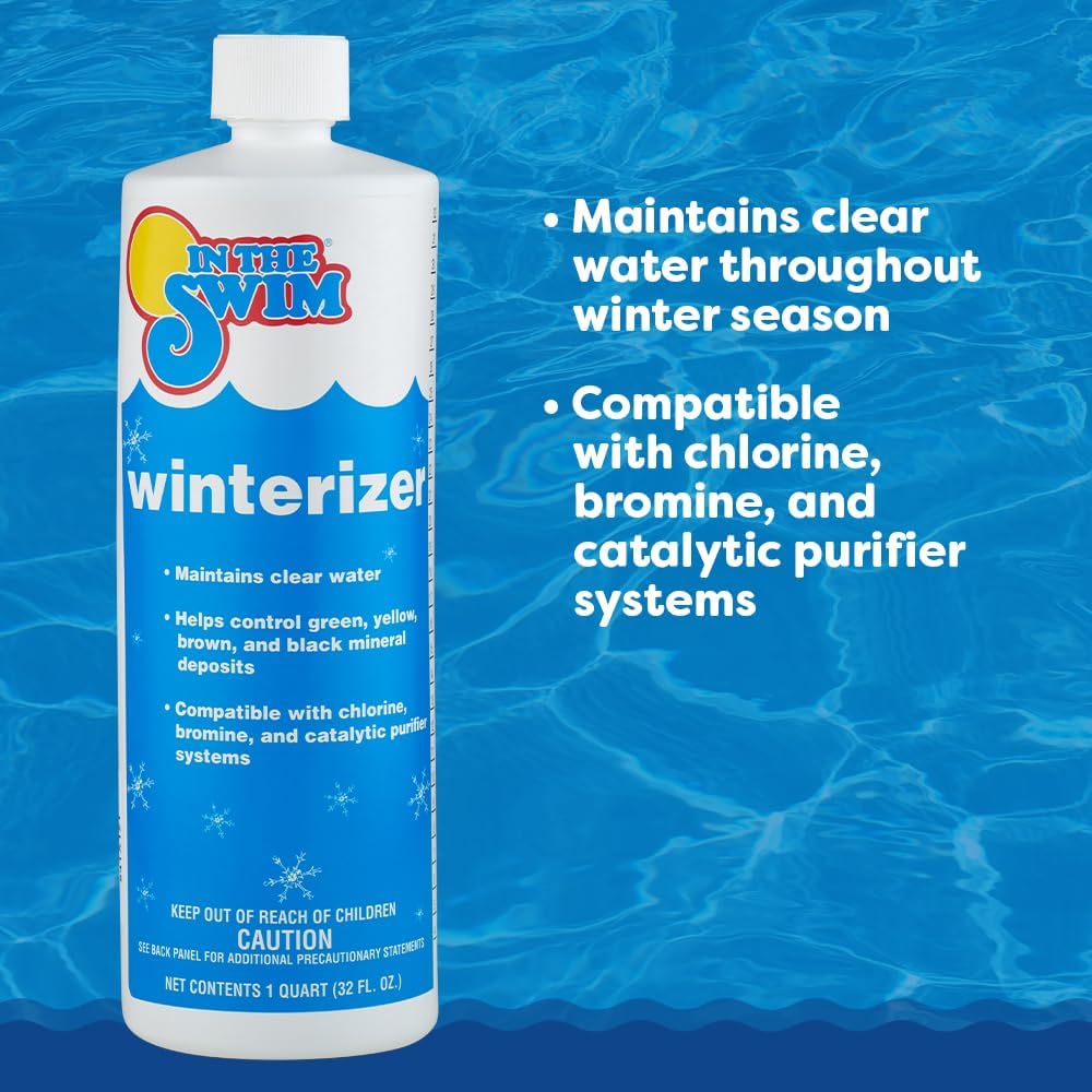 In The Swim Swimming Pool Winterization Bundle: Includes a 21' Round Economy Swimming Pool Winter Cover, 15k Gallon Pool Winter Closing Kit, and 4'x4' Air Pillow