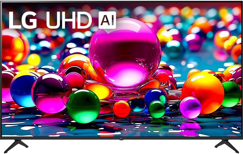 LG 55UA7700PUB 55 Inch UA77 LED AI 4K UHD Smart webOS TV (2025) Bundle with Premiere Movies Streaming, 6Ft HDMI Cable & Deco Gear CPS Exclusive 26 Month Protection Pack (BEACH-CPS-26M500)