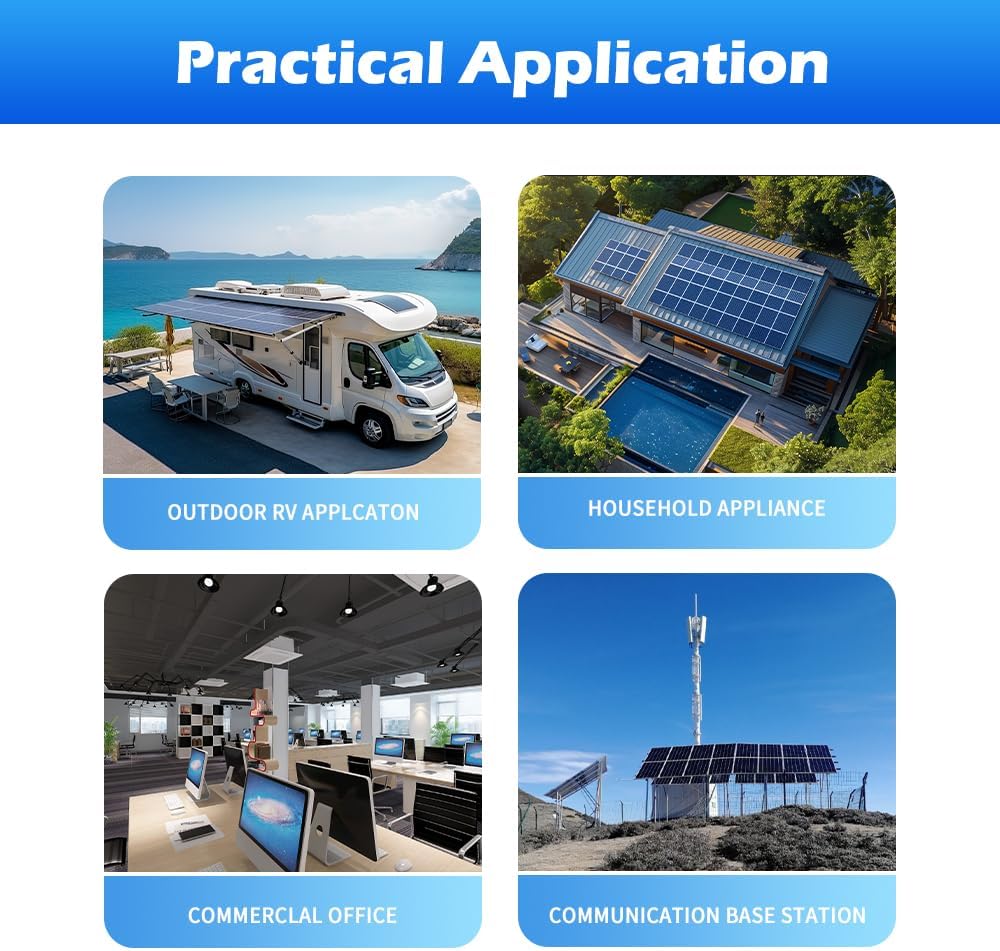 Ampinvt 1000W Low Frequency Pure sine Wave Solar Inverter, 12V DC to 120V AC with 30A MPPT Solar Controller & 15A Battery AC Charger, Compatible with Lifepo4 Battery for Home Backup,Off-Grid Living