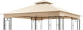 Garden Winds Reinforced Replacement Canopy Top Cover Compatible with The Garden Treasures L-GZ724PST-B Geo 10' x 10' Gazebo - Classic Sand, Riplock 350