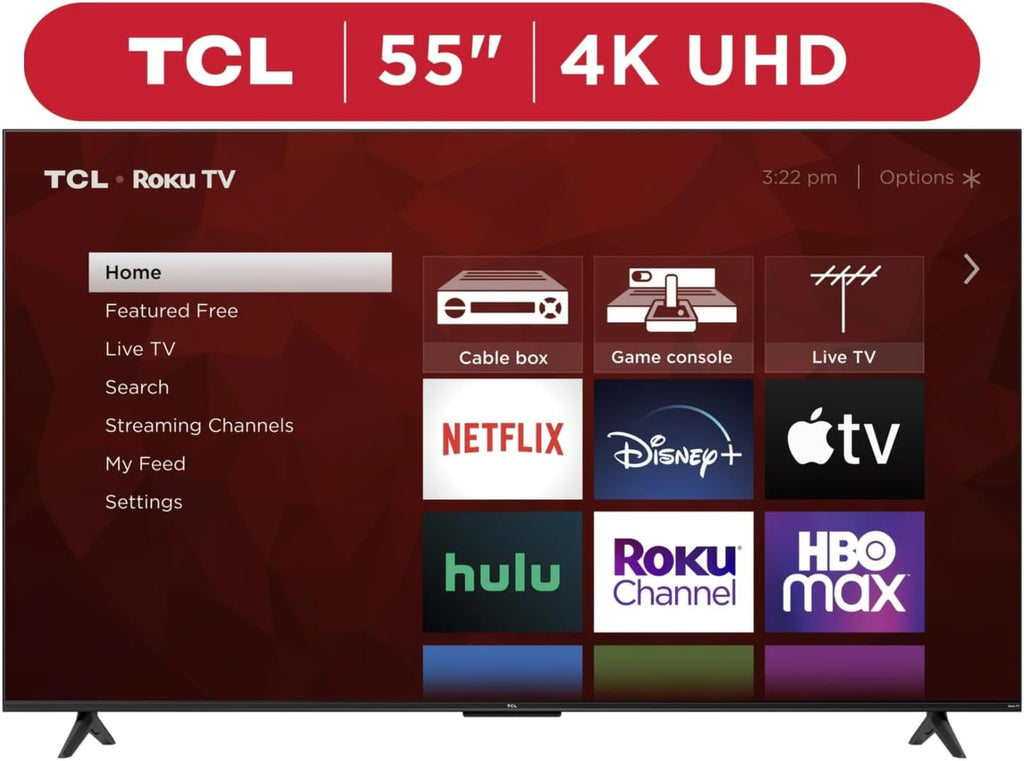 TCL 55S451 55' Class 4K (2160p) HDR10 Smart LED TV Game Mode (Renewed)