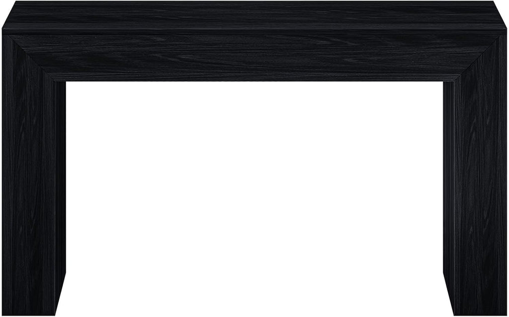 Plank+Beam Grand Console Table, 56 Inch Solid Wood Modern Sofa Table, Narrow Entryway Table for Hallway, Behind The Couch, Living Room, Foyer, Black Wirebrush