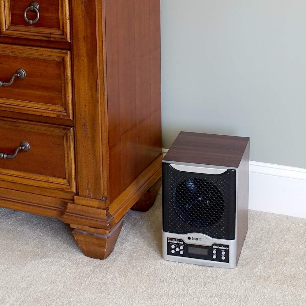 OdorStop OSAP7B - 7 in 1 Air Purifier with True HEPA Filter, Active Carbon, Ionizer, TiO2, 3 Ozone Plates and Remote Control