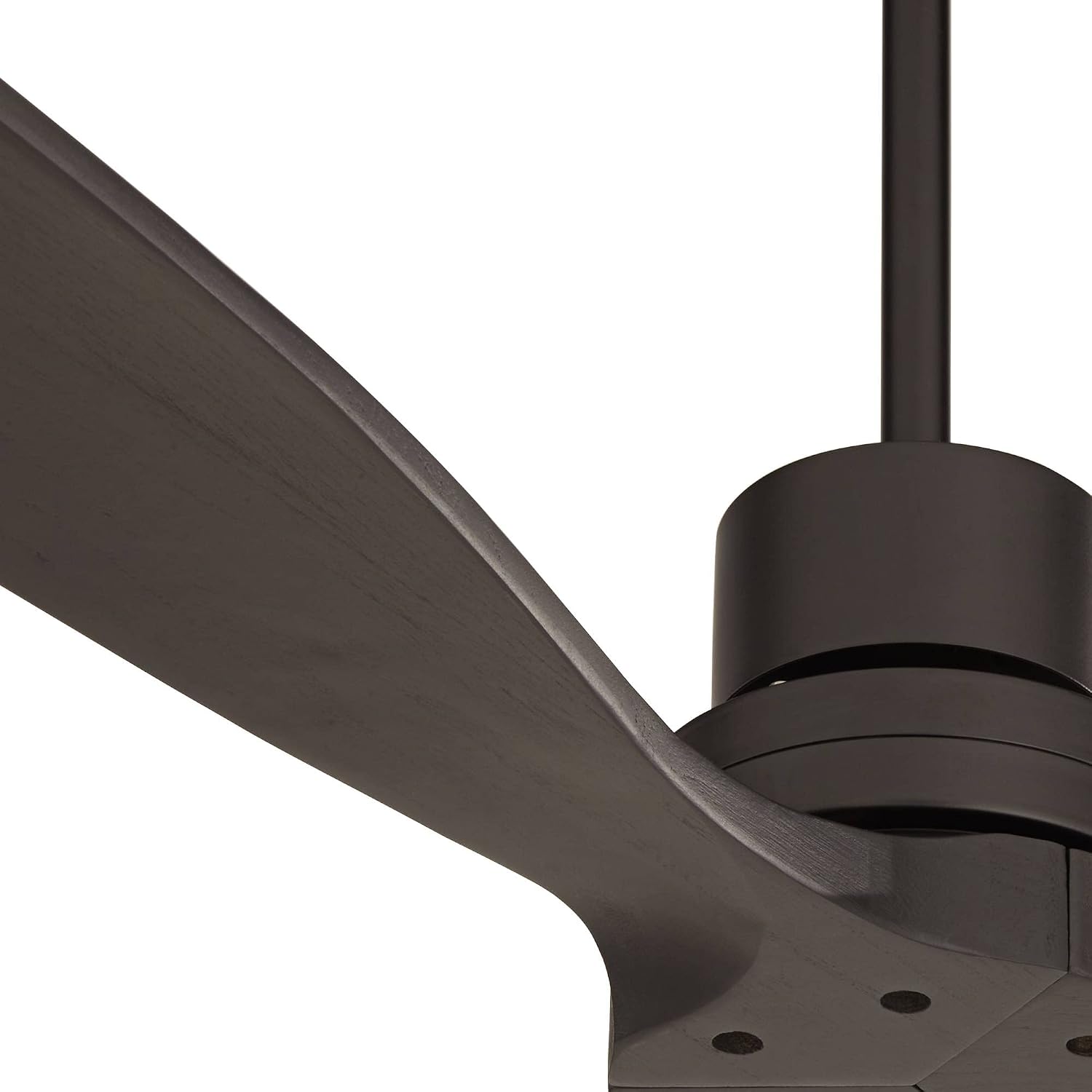 Casa Vieja 52' Delta-Wing DC Modern Industrial 3 Blade Indoor Outdoor Ceiling Fan Remote Control Matte Black Wood Damp Rated for Patio Exterior House Porch Gazebo Garage Barn