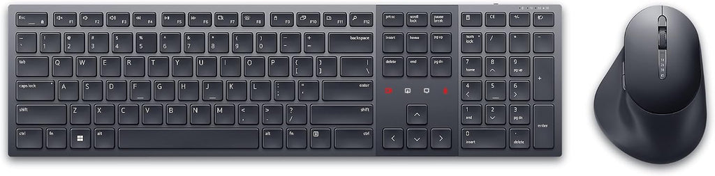 Dell KM900 Premier Collaboration Keyboard and Mouse - Zoom Touch Controls, Backlight Keyboard, Bluetooth 5.1, Radio Frequency 2.4GHz - Black