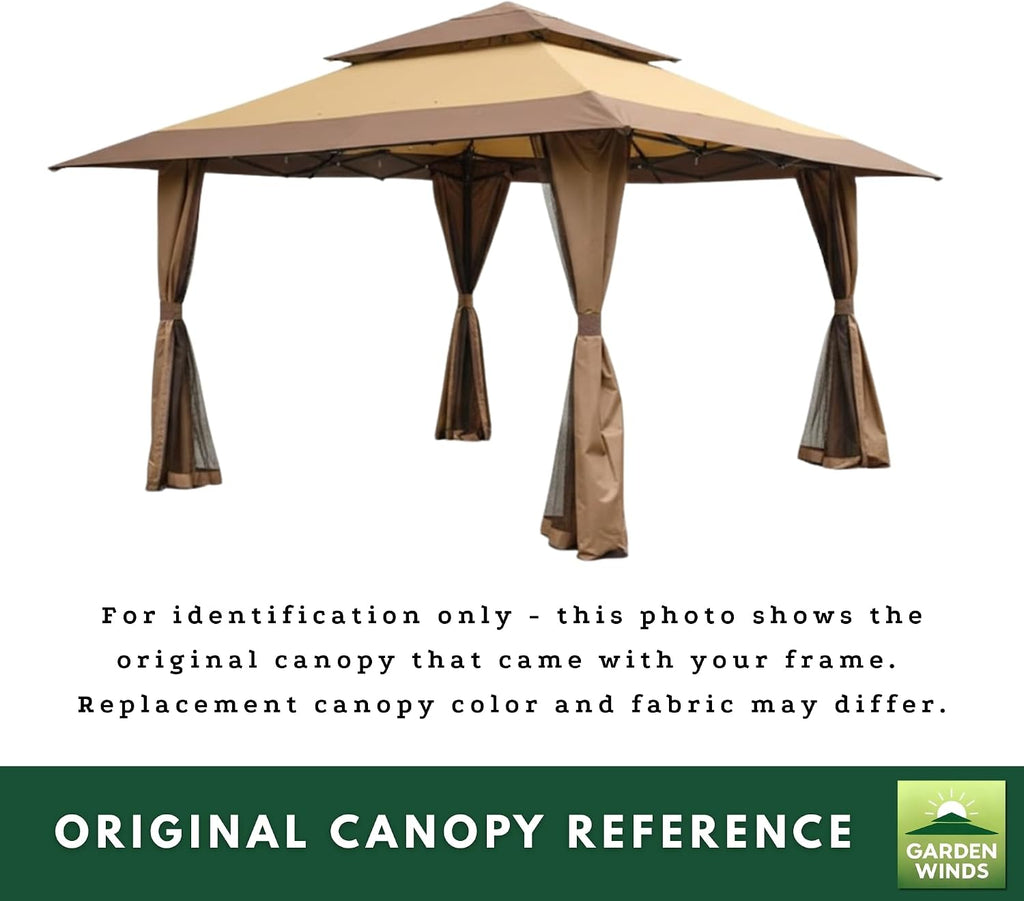 Garden Winds Reinforced Replacement Canopy Top Cover Compatible with The ZS1313GAZTB Z-Shade 13' x 13' Instant Shelter - Classic Sand, Riplock 350