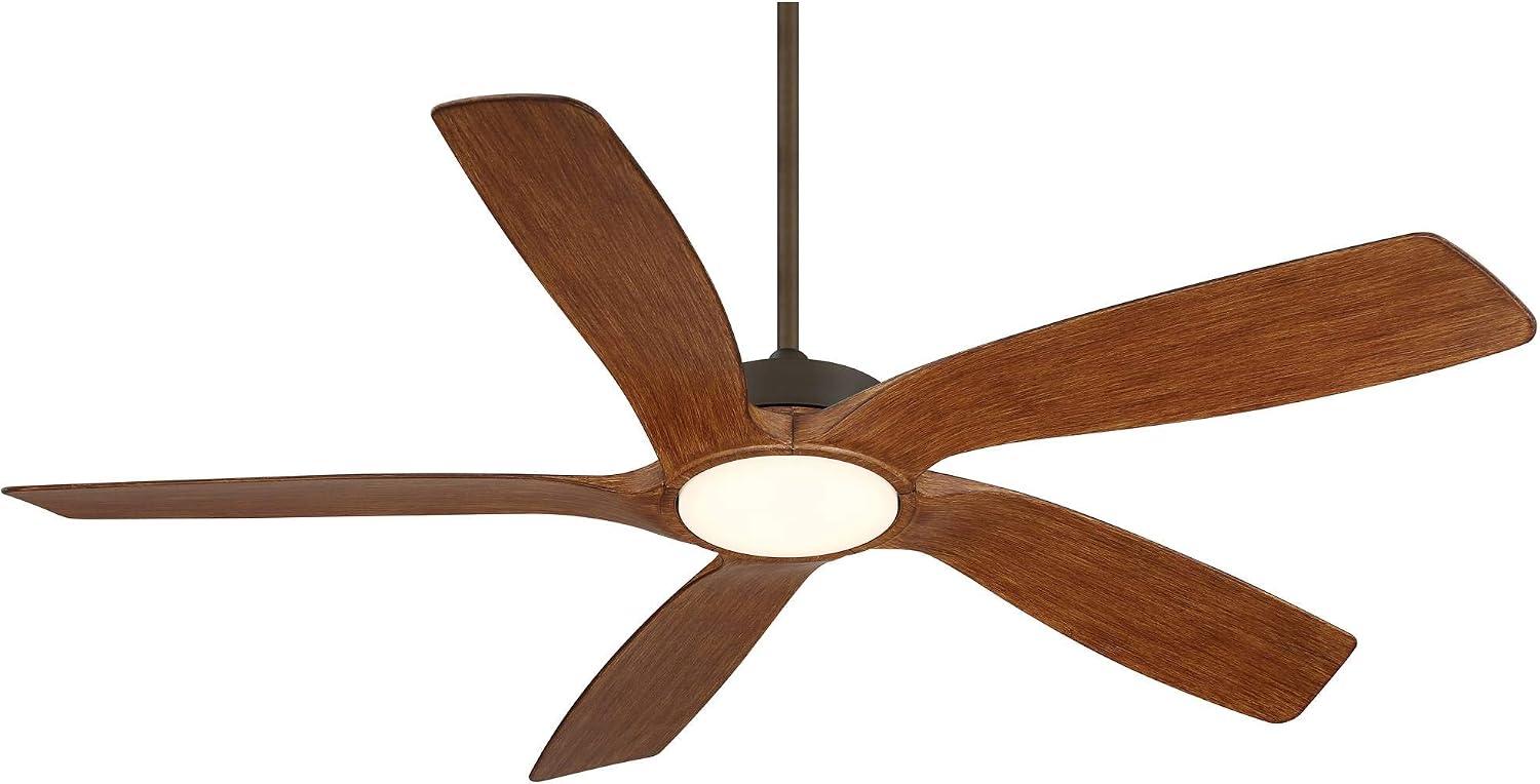 Casa Vieja 56' Mach 5 Modern Tropical Coastal Indoor Outdoor Ceiling Fan with LED Light Remote Control Oil-Rubbed Bronze Damp Rated Dimmable Patio Exterior House Porch Gazebo Includes 24' Downrod