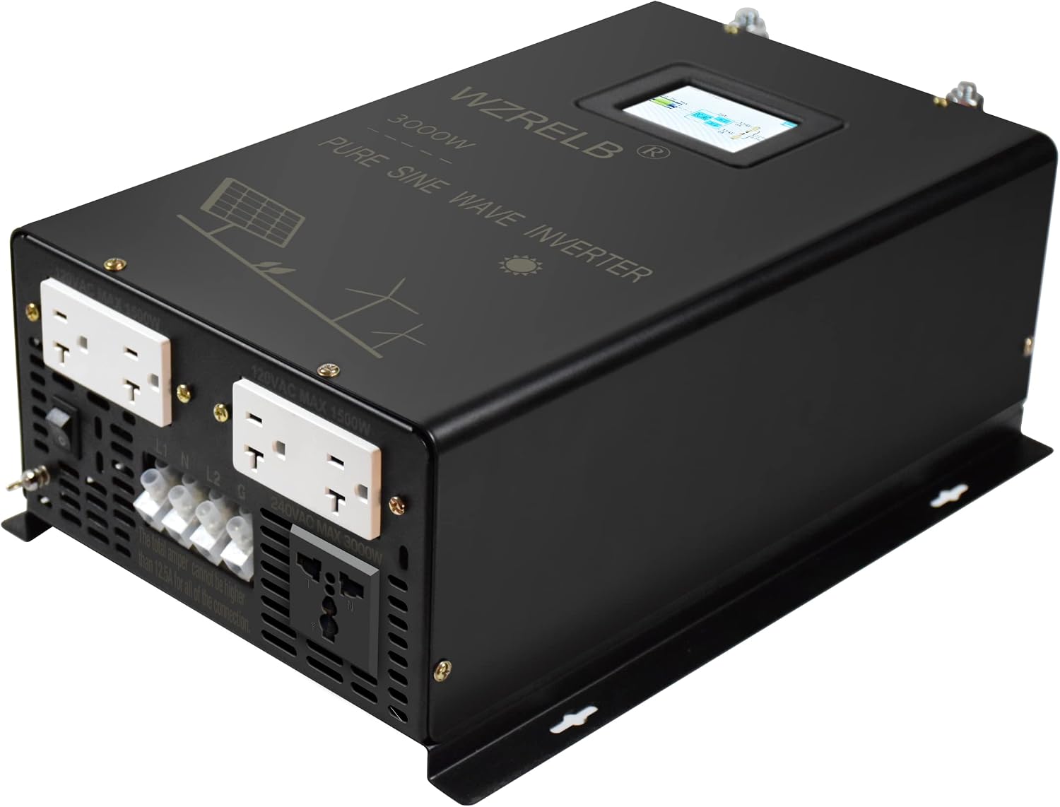 WZRELB 3000W 24V DC to 120V/240V AC Split Phase Pure Sine Wave Inverter