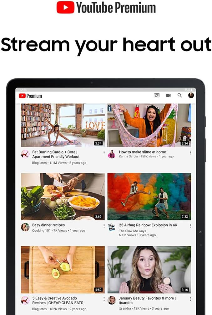 SAMSUNG Galaxy Tab S7 FE 12.4' 256GB WiFi Android Tablet, Large Screen, S Pen Included, Multi Device Connectivity, Long Lasting Battery, US Version, 2021, Mystic Black