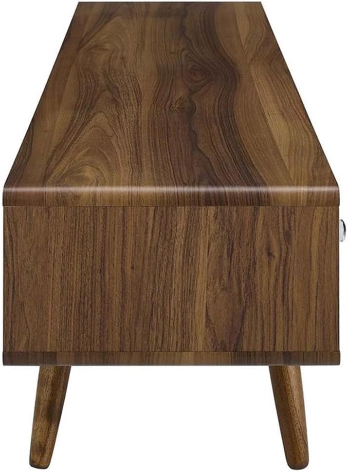 Modway Transmit 70' Media Console Wood TV Stand, 70 Inch, Walnut White