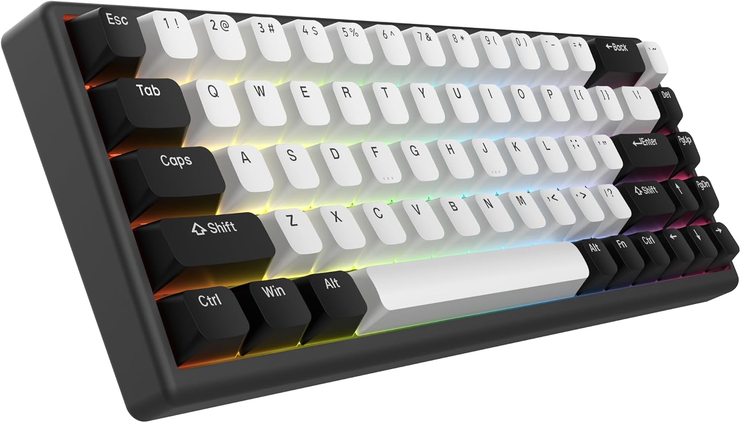 ARBITER Polar 65 -CNC Magnetic Gaming Keyboard w Rapid Trigger, Hall Effect Switches, CNC Aluminum Frame, Rapid Trigger, 65% Compact, Bright RGB, Dual-Shot PBT Keycaps - Black Panda