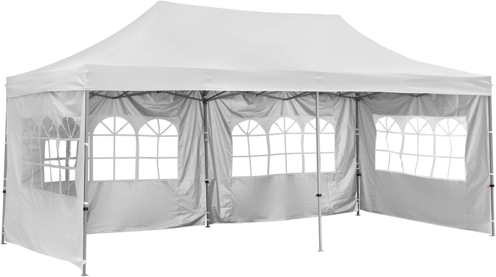 GDY 10x20 Ft Outdoor Pop Up Canopy Tent, Commercial Portable Instant Folding Gazebos Waterproof Canopies with Carrying Bag