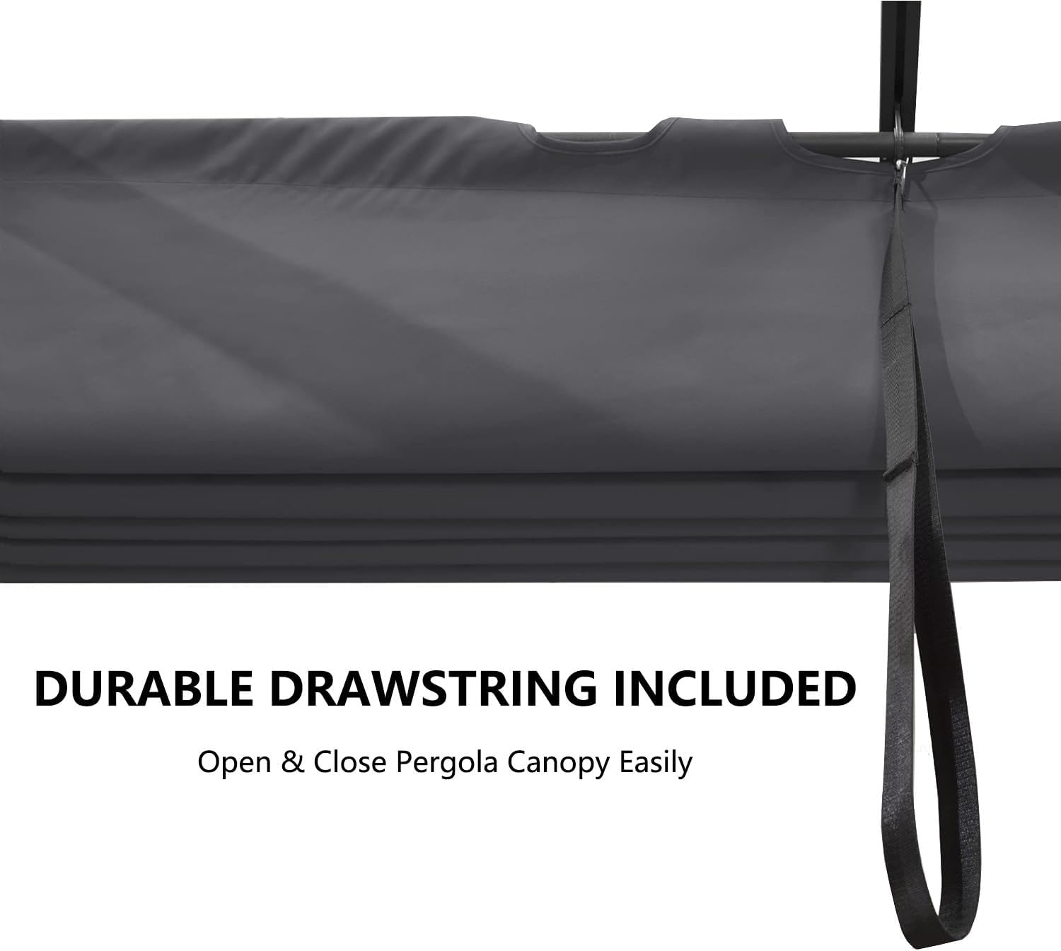 Pergola Shade Cover Replacement Canopy Top Compatible with 10 X 13 ft 6-Bar Pergola Frames - Gray (Canopy Size 116' W x 135' L, Canopy Top Only)