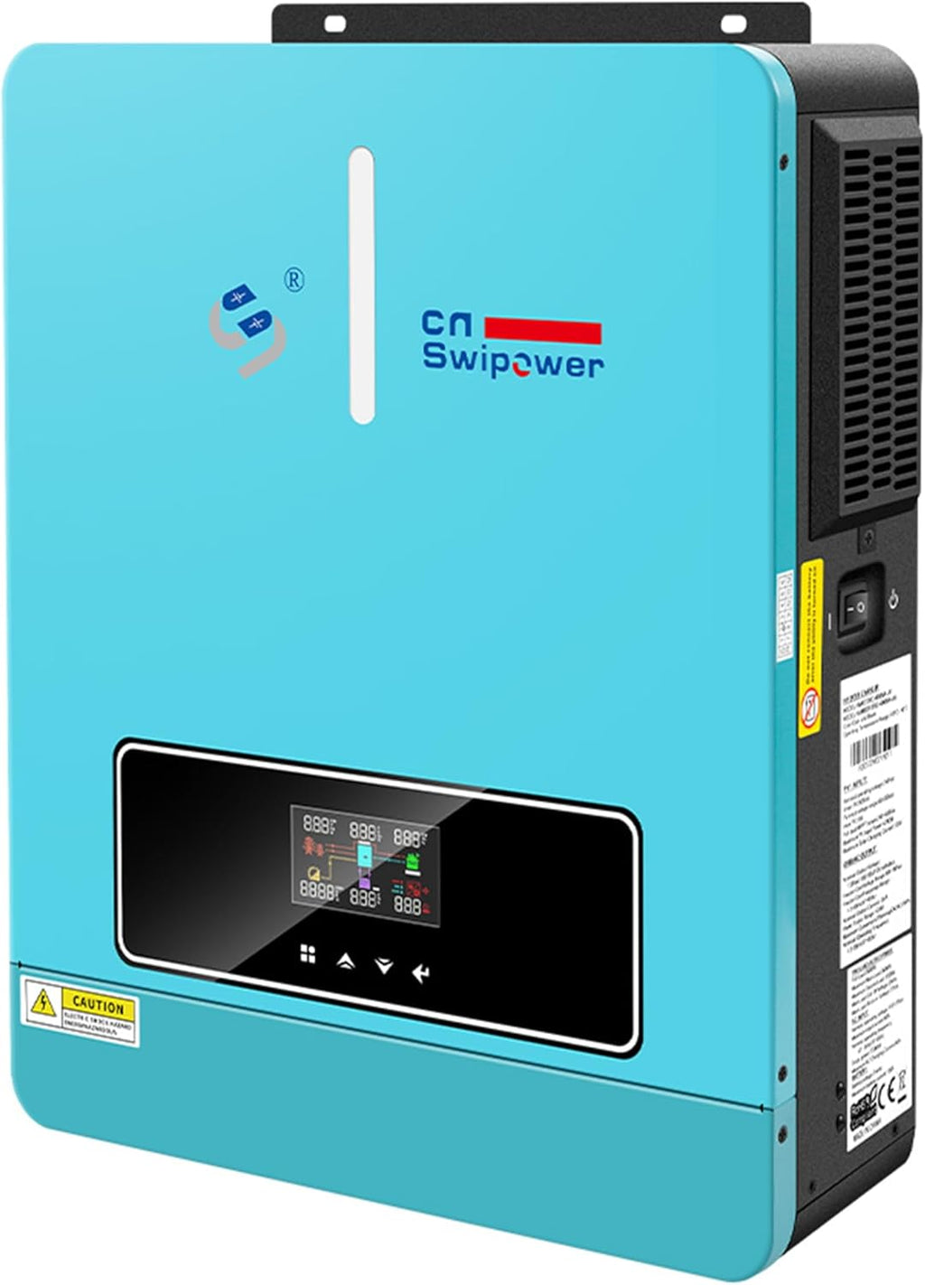 Xijia 3600W Hybrid Solar Inverter，24VDC to 120VAC Power Converter with 120A MPPT Solar Charging Controller，Battery-Less Operation Pure Sine Wave Inverter for Home, RVs and Off-Grid Cabin