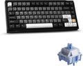 Akko Gem 01 QMK/VIA Aluminum Mechanical Keyboard Tri-Mode RGB Hot-swappable Wireless Gaming Keyboard, Black and Silver, Pre-lubed Mirror Switch