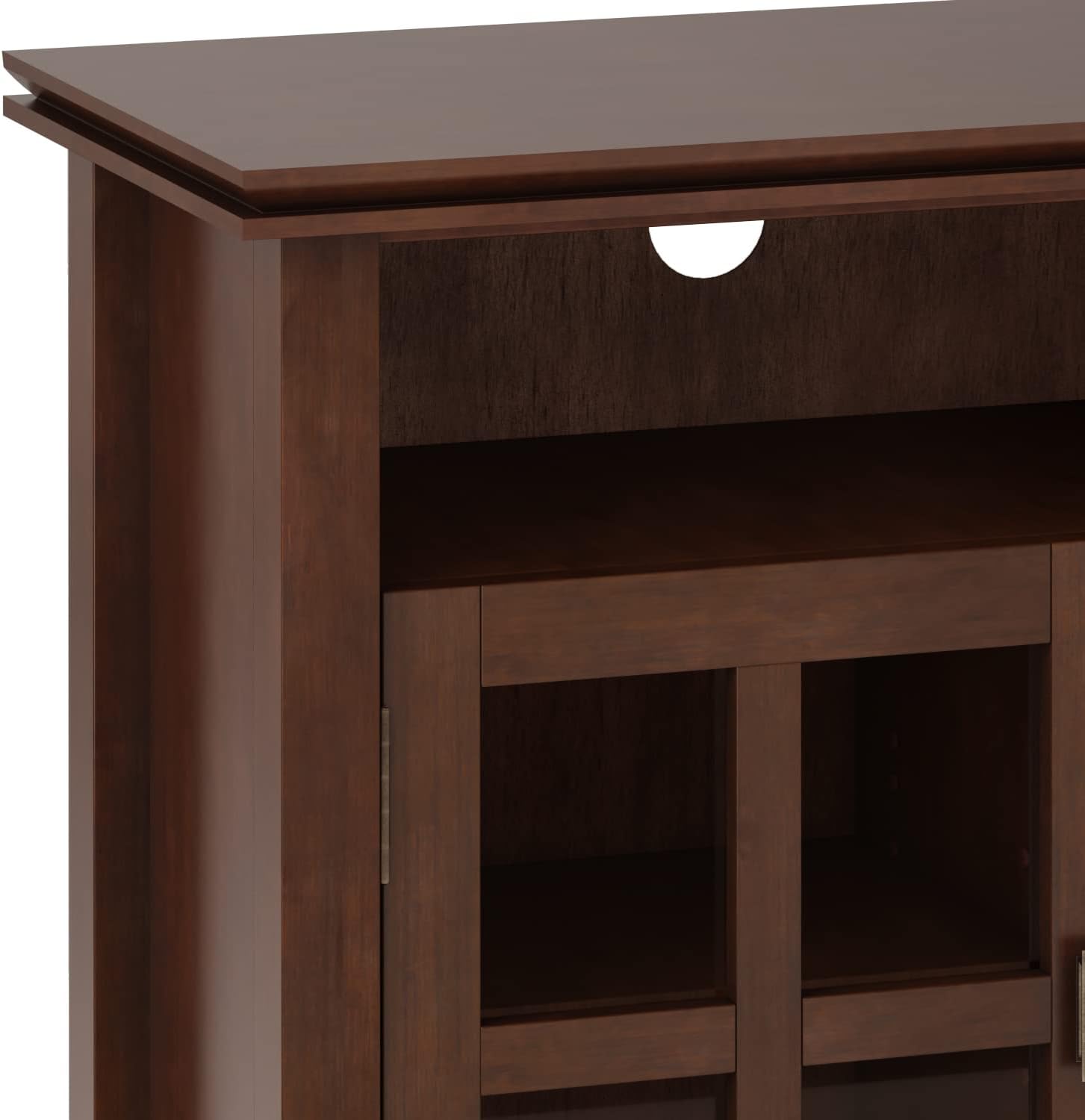 SIMPLIHOME Artisan TV Stand - 48 inch Wide Solid Wood Media Console in Russet Brown, Contemporary Entertainment Center for Living Room for TVs up to 55 Inches with Drawers and Cable Management