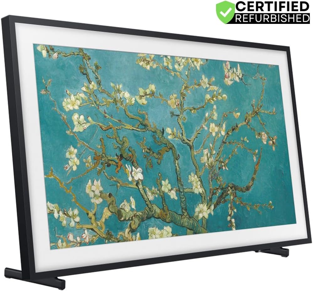Samsung (Refurbished QN32LS03CBFXZA 32 inch The Frame QLED HDR 4K Smart TV 2023 Bundle with 2 YR CPS Enhanced Protection Pack (Renewed)