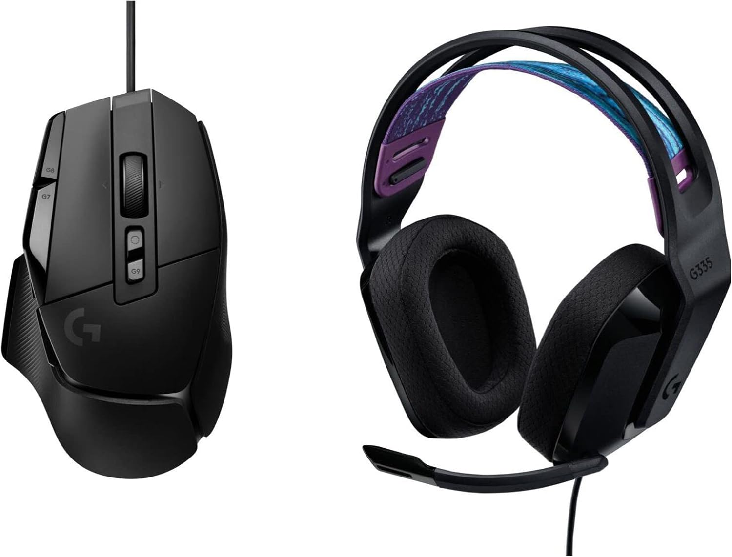Logitech G502 X Wired Gaming Mouse + G335 Wired Gaming Headset - Black
