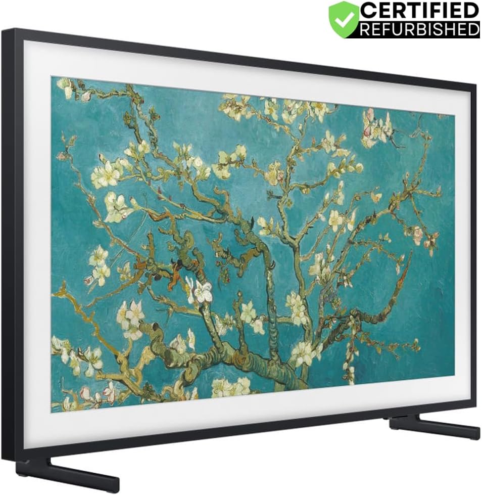Samsung (Refurbished QN32LS03CBFXZA 32 inch The Frame QLED HDR 4K Smart TV 2023 Bundle with 2 YR CPS Enhanced Protection Pack (Renewed)