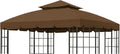 Garden Winds Reinforced RipLock 350 Replacement Canopy Top Cover Compatible with Bay Window 10' x 12' Gazebo Models L-GZ120PST-2, L-GZ120PST-2D - Nutmeg