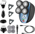 Head Shaver for Men, 5 in 1 Grooming Men's Wet Dry Electric Shaver for Men Beard Trimmer Facial Electric Razor Rechargeable Bald Head Shaving Machine