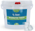 Rx Clear 1' Inch Chlorine Tabs | 25 Pounds | Use Tablets as Bactericide, Algaecide, & Disinfectant in Swimming Pools | Stabilized, Long Lasting, Slow Dissolving, & UV Protected