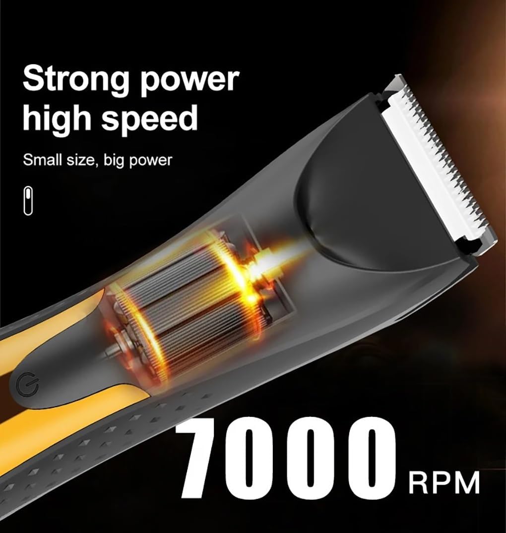 Hair Clippers for Men, Fully Body Groin Trimmer for Men Women Electric Face Beard Bikini Body Hair Trimmer Rechargeable Pubic Shaver(Black Gold)