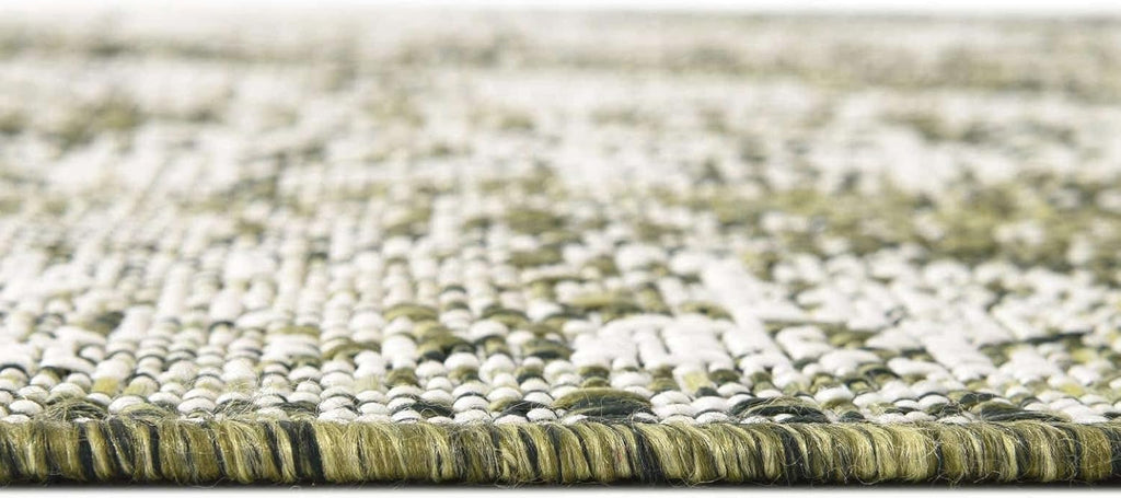 Unique Loom Outdoor Traditional Collection Area Rug - Valeria (9' x 12' 2' Rectangle, Green/ Light Green)