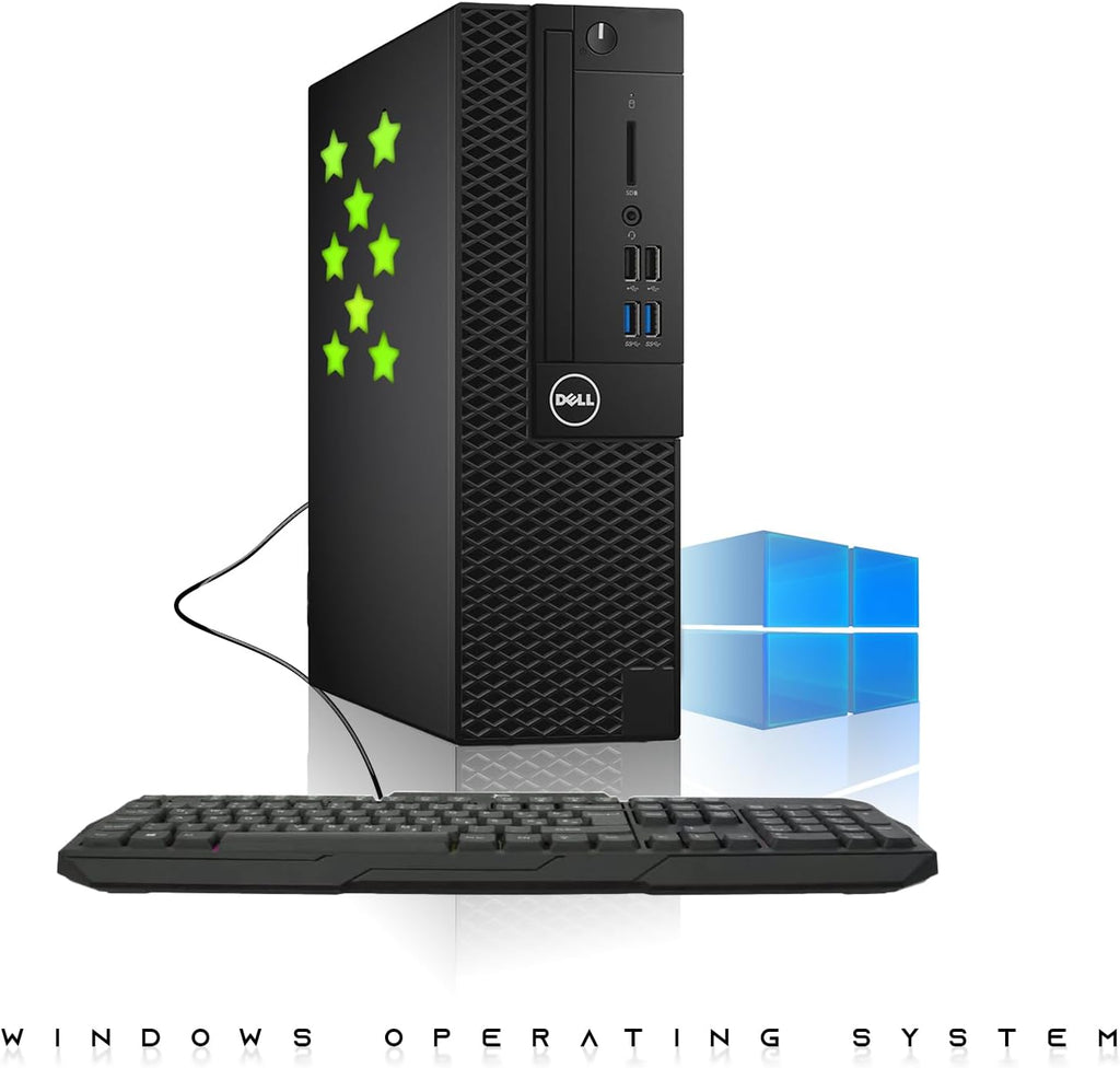 Dell Desktop PC Gaming Bundle - Core i7, 16GB RAM, 1TB SSD, GT 1030, RGB Keyboard with AI-Enhanced Copilot Key and Mouse, RGB Headphone, Webcam, Wi-Fi, Win 11 Pro (Renewed)