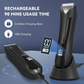Hair Clippers for Men, Electric Body Hair Trimmer Shaver Waterproof Groin for Men Ball USB Recharge Dock Grooming Kit