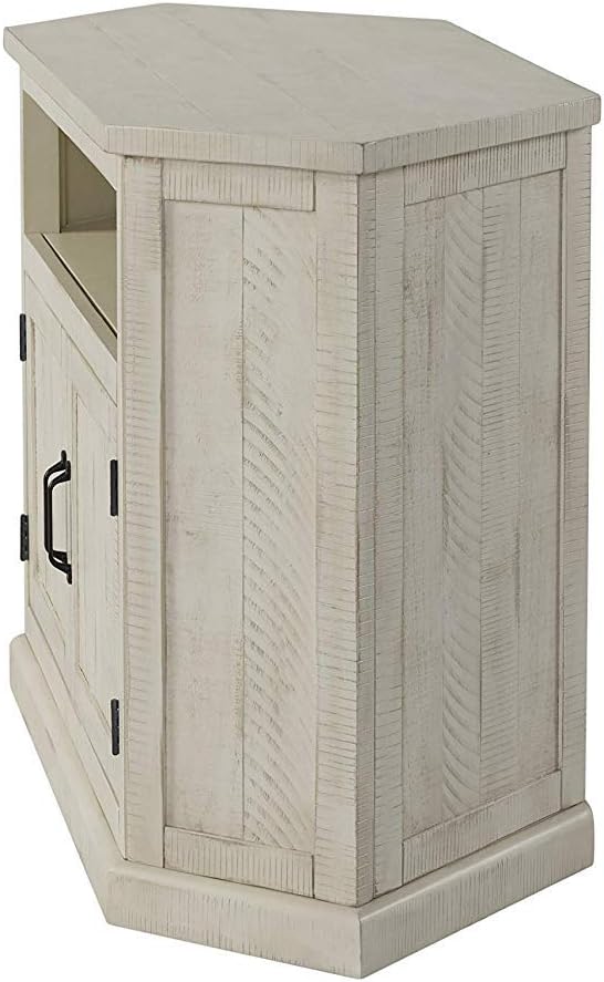 Martin Svensson Home Rustic Corner TV Stand All Antique White