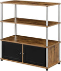 Convenience Concepts Designs2Go Highboy TV Stand with Storage Cabinets and Shelves for TVs up to 40 Inches, Barnwood