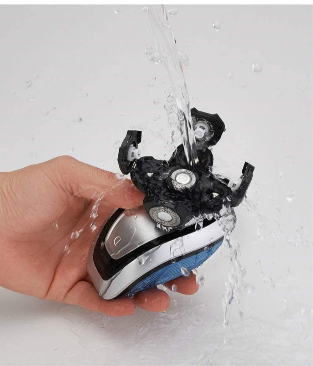 Electric Razor for Men, Waterproof Electric Shaver, Head Shavers for Bald Men, Beard Trimmer, 4 in 1 Rotary Shaver, Hair Clippers Nose Hair Trimmer Facial Cleansing