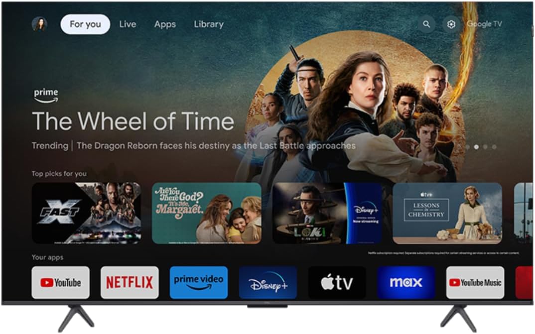 TCL 55Q671G 55' Class 4K Ultra HD HDR QLED Smart TV with Google TV (Renewed)