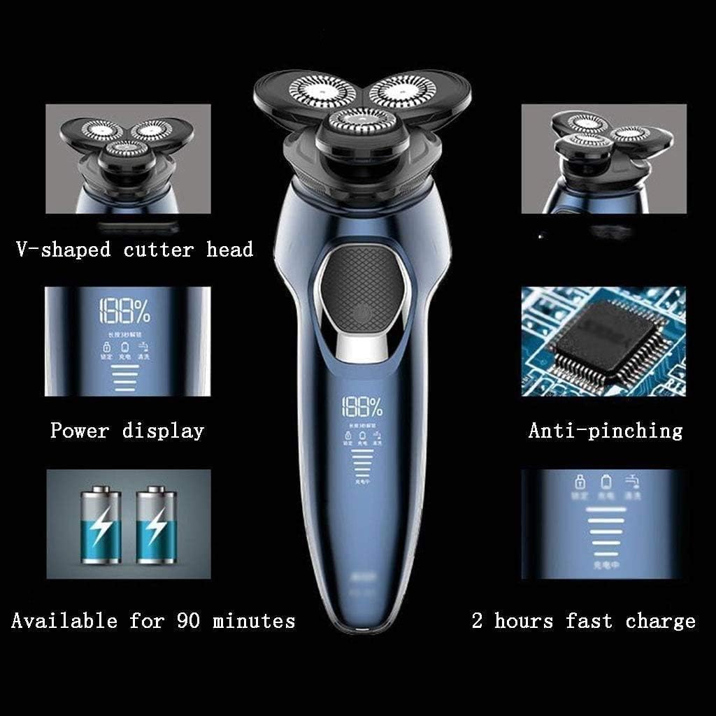 Electric Shavers for Men, Electric Razor Dry Wet Waterproof Mens Facial Shaver, Face Shaver Cordless Travel USB Rechargeable with Beard Trimmer LED Display for Shaving Husband Dad