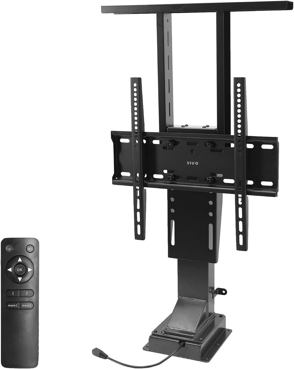 VIVO Motorized TV Stand for 32 to 48 inch Screens, Vertical Lift Television Stand with Remote Control, Compact TV Mount Bracket, MOUNT-E-UP44