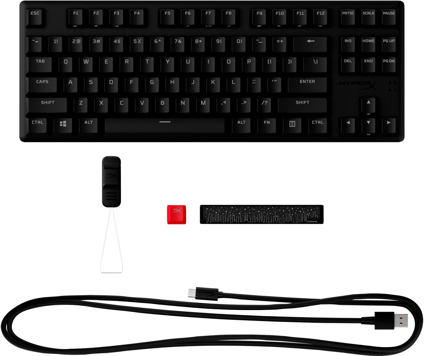 HyperX Alloy Origins Core PBT HX Red Mechanical Gaming Keyboard-639N7AA#ABA, Black