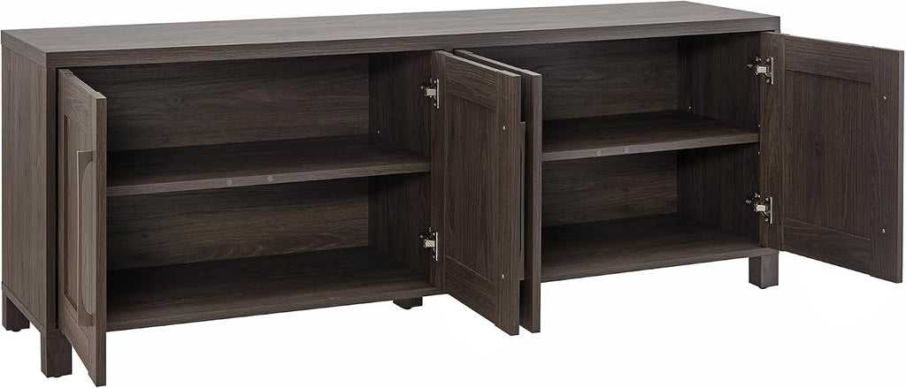Henn&Hart Rectangular TV Stand for TV's up to 80' in Alder Brown, TV Stands for the Living Room