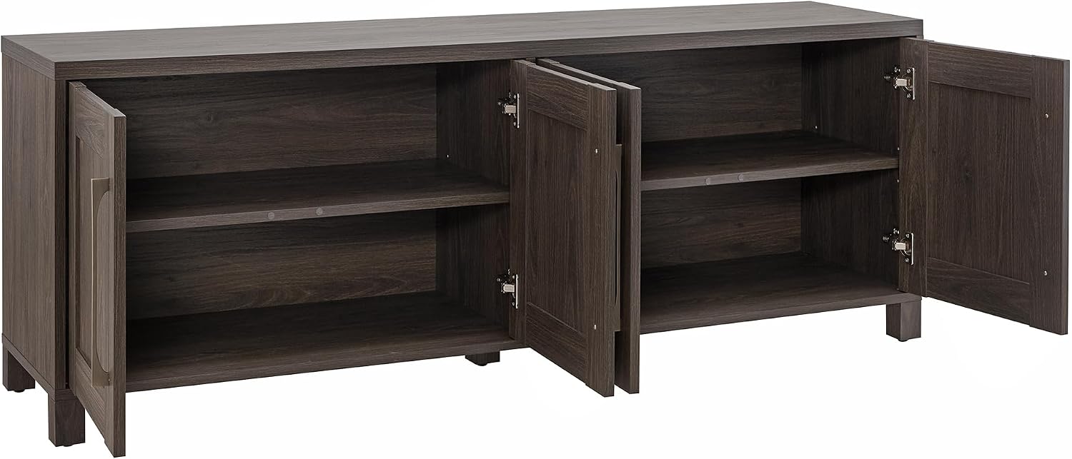 Henn&Hart Rectangular TV Stand for TV's up to 80' in Alder Brown, TV Stands for the Living Room