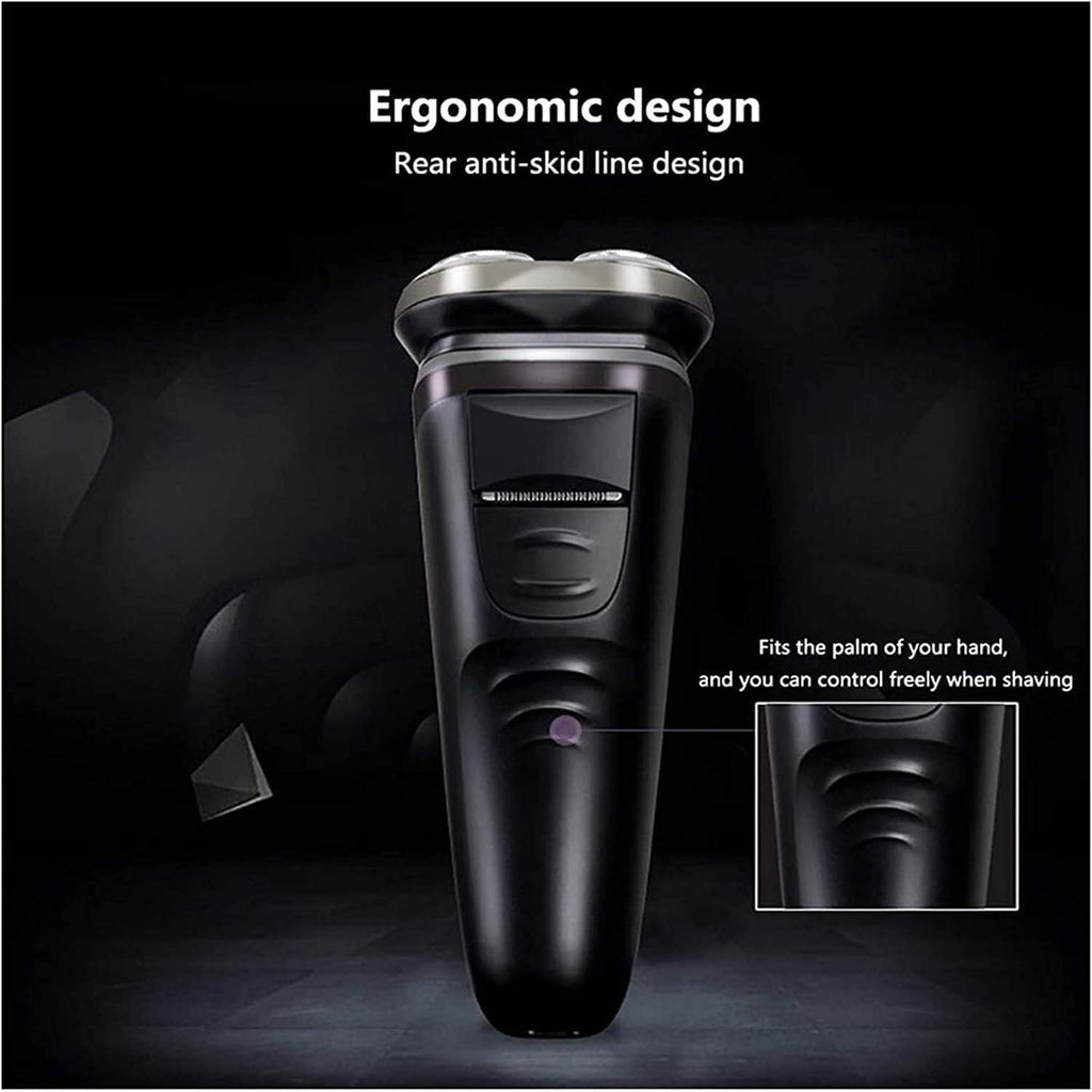 Electric Razor Shaver for Men,Wet&Dry Metal IPX7 Waterproof Removable Beard Hair Trimmer Mens Rotary Shavers Included Charging Adapter
