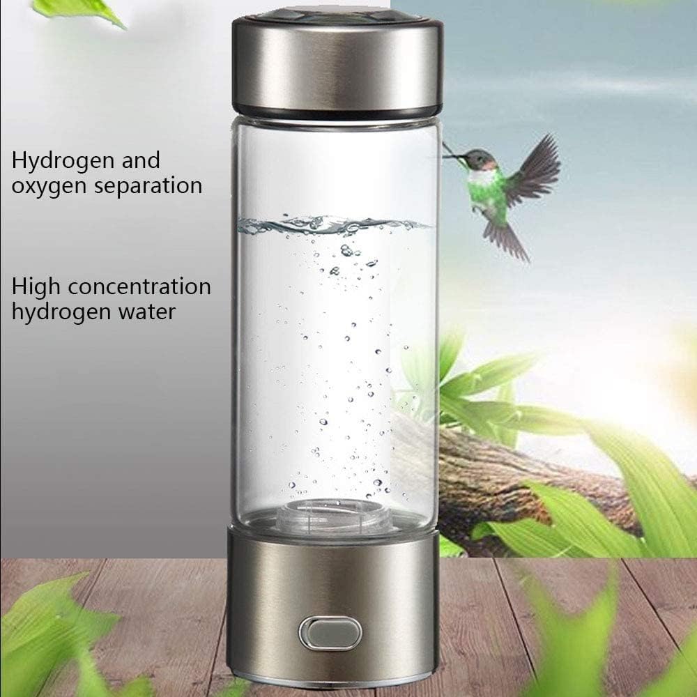 350Ml Hydrogen Water Bottle Generator Hydrogen Water SPE Technology Generate Hydrogen Rich Water Without Chlorine Ozone Residue Anti Aging Antioxidant Glass Bottle