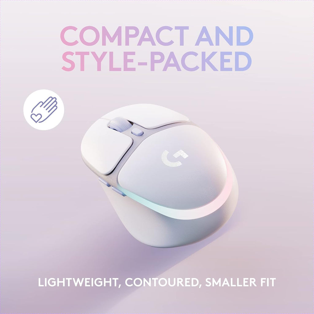 Logitech G713 Wired Mechanical Gaming Keyboard Tactile + G705 Wireless Gaming Mouse Bundle - White Mist