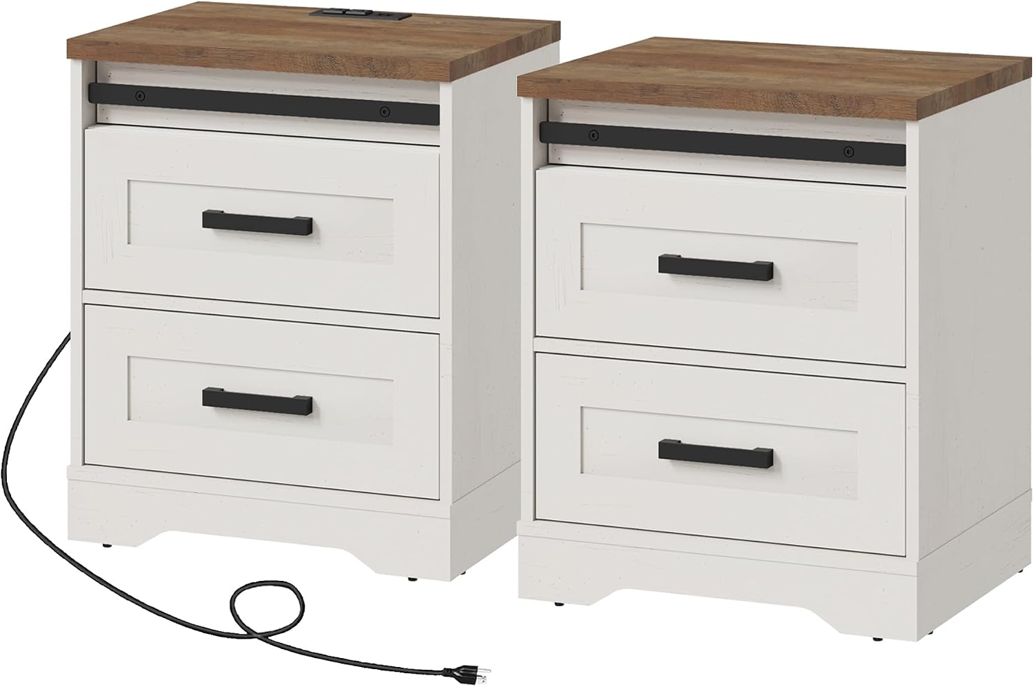 WAMPAT 3-in-1 Modern Farmhouse TV Stand for TVs up to 110',Large Wood Entertainment Center with 4 Drawers and Sliding Barn Door Cabinet for Living Room,Wood Grain Purposeful Distressing,Antique White