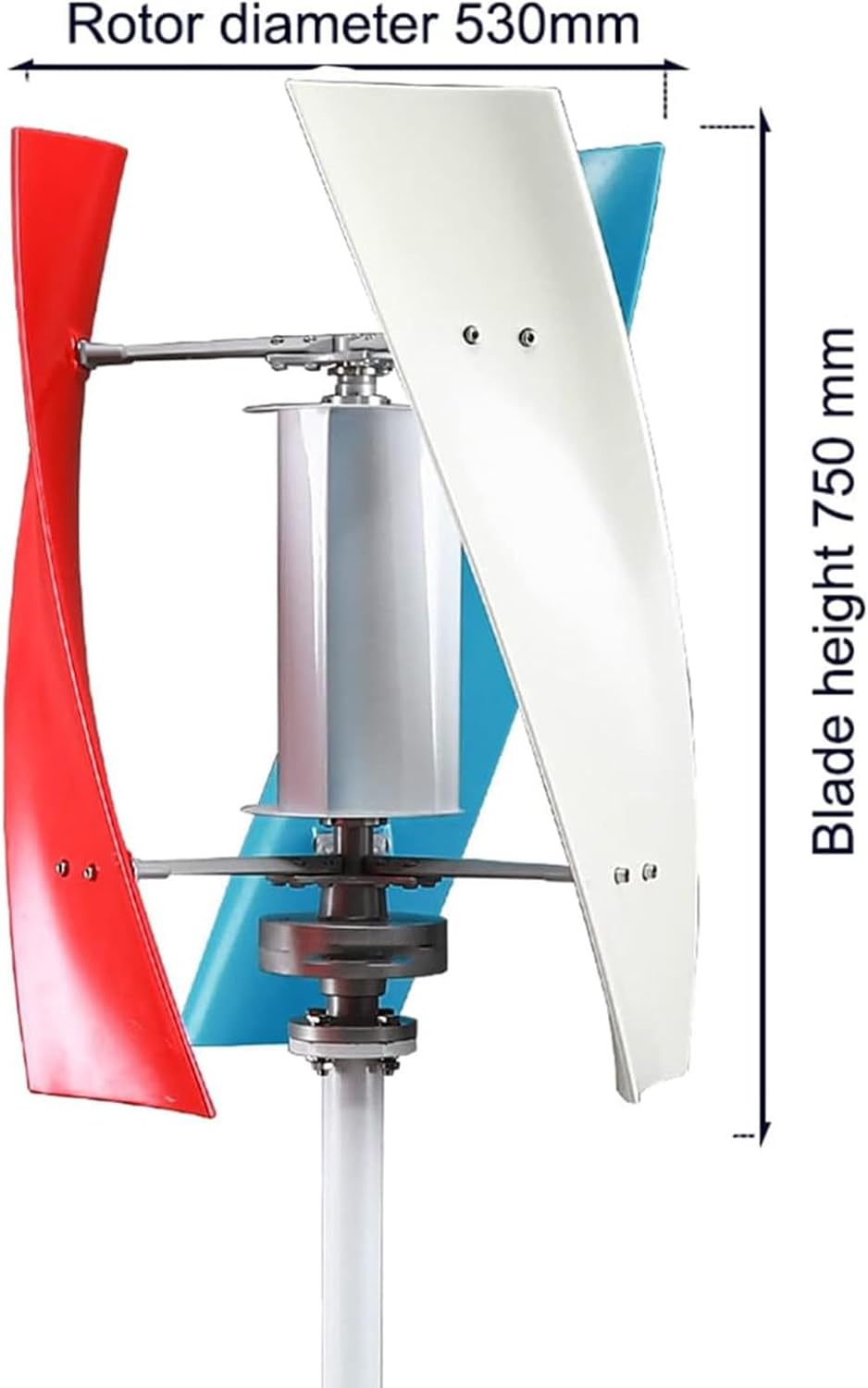 3000W/5000W Wind Turbine Generator,12V 24V 48V with 3 Blades Wind Vertical Turbine Generator Permanent Magnet Generator Wind Turbine Kit for Hybrid Wind Solar,5000W-12V