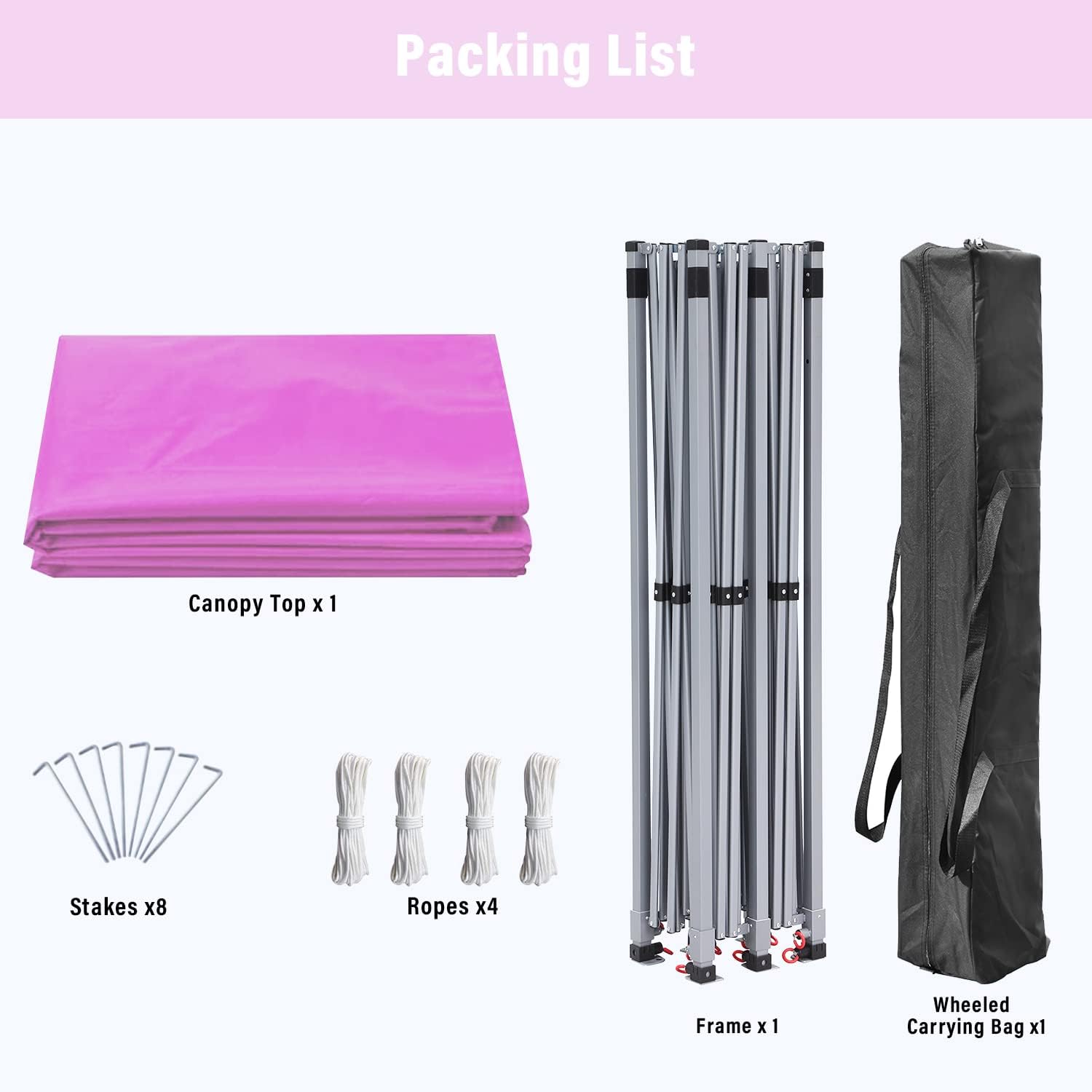 GDY 10x10 Ft Outdoor Pop Up Canopy Tent, Commercial Portable Instant Folding Gazebos Waterproof Canopies with Carrying Bag