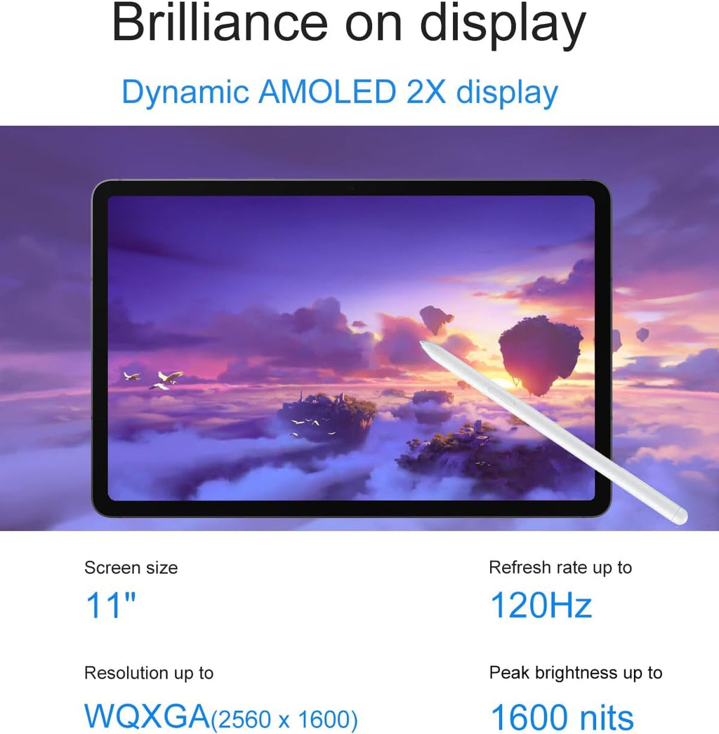 Samsung Galaxy Tab S11 AI Tablet, 11' 120Hz AMOLED 2X, 256GB Storage (128GB+128GB SD Card), 12GB RAM, S Pen, 2K+ Touchscreen, Ultra-Light, Slim Tablet,18-Hr Battery Life, 13MP+12MP Camera, SM-X730