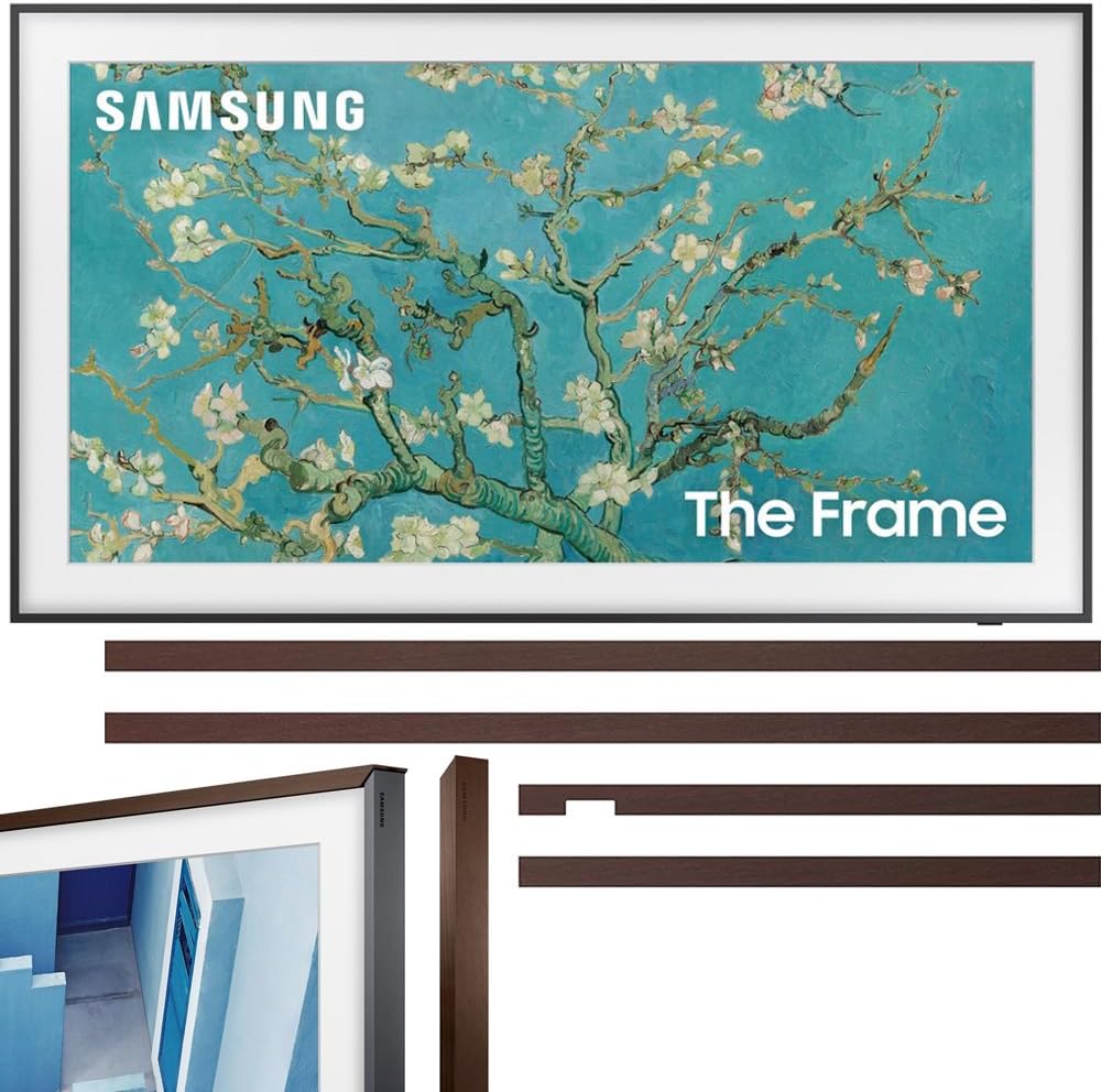 Samsung QN32LS03CB 32 inch The Frame QLED HDR Smart TV Bundle 32' The Frame Customizable Bezel Brown (2023 Model)