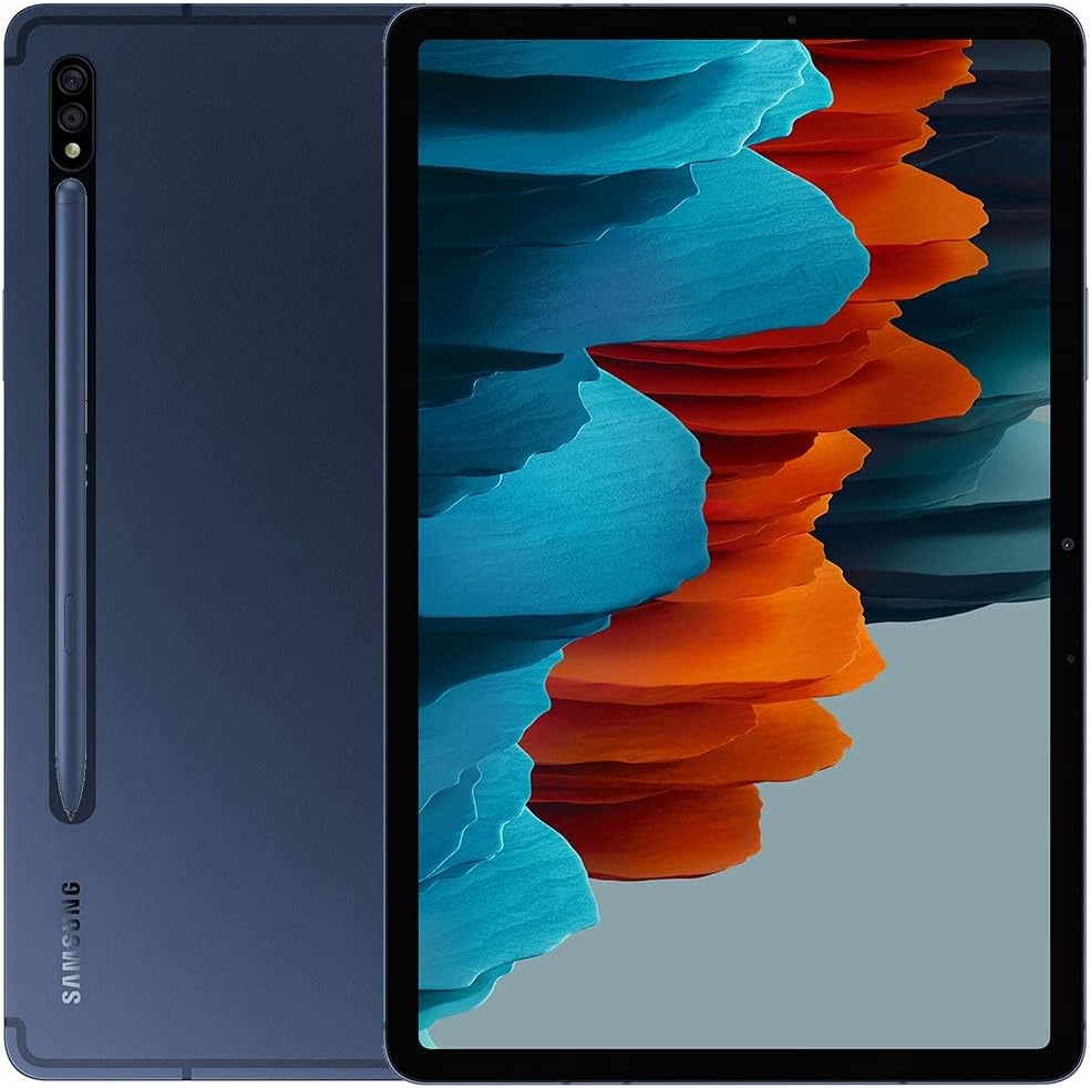 SAMSUNG Galaxy Tab S7 11-inch Android Tablet 128GB Wi-Fi Bluetooth S Pen Fast Charging USB-C Port, Mystic Navy (Renewed)