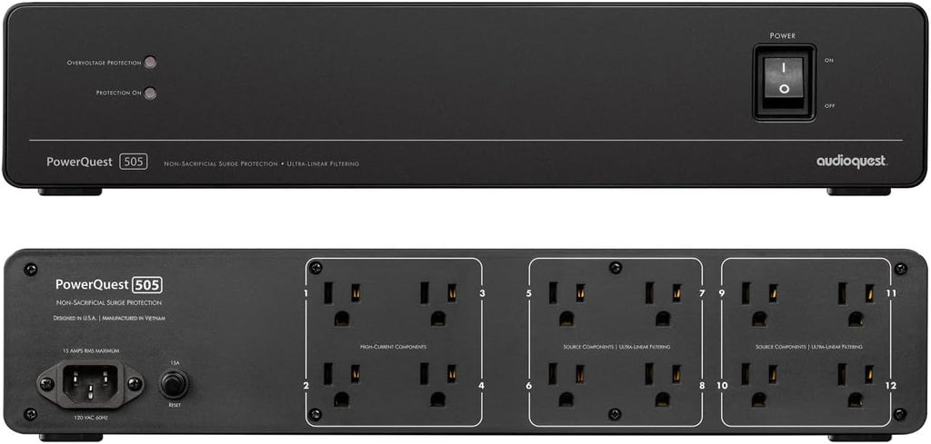 Samsung QN50Q8FAAFXZA 50 Inch Class QLED Q8F 4K Vision AI Smart TV with an AudioQuest PQ505NA PowerQuest 505 12 Outlet Surge Protector (2025)
