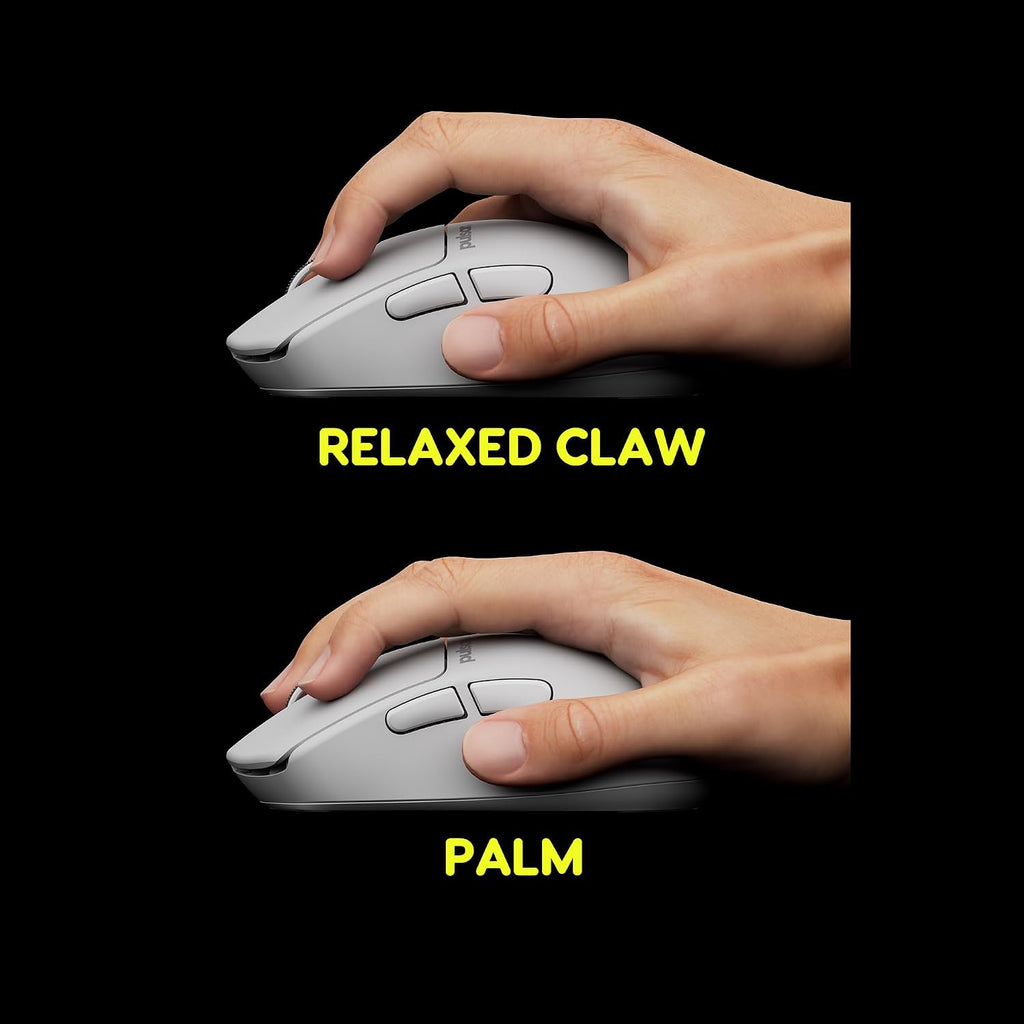 Pulsar Gaming Gears X3 Crazylight Wireless Gaming Mouse, Ultra Lightweight 1.51 oz (43g), Hybrid Ergonomic, Optical Switch, 32000 DPI, 750 IPS, XS-1 Sensor, 8k Compatible (Uyuni White)